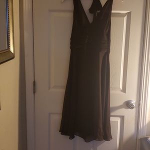Backless brown dress